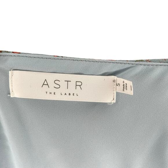 ASTR THE LABEL Blue Orange Ditsy Floral A-Line Midi Dress Women's Size Small - Picture 5 of 8